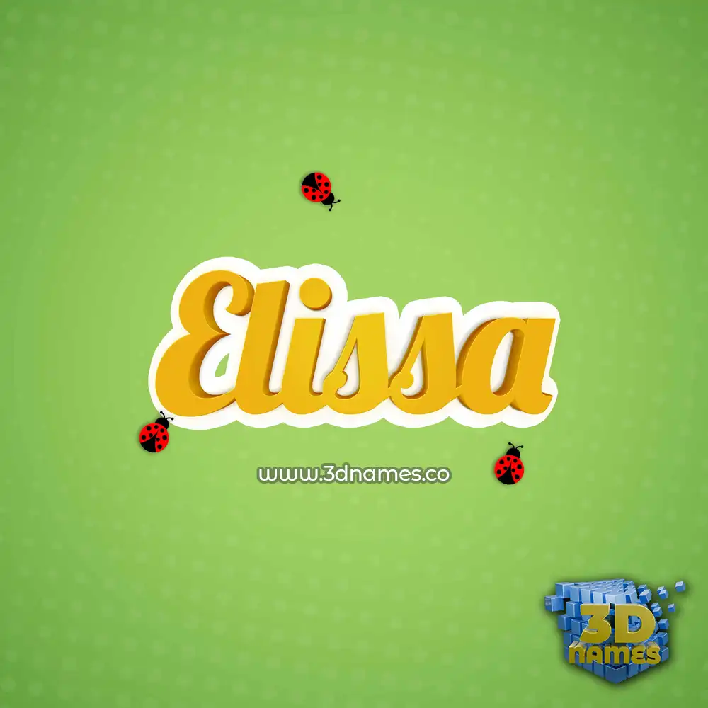 elissa in Ladybugs style - 3D name wallpaper