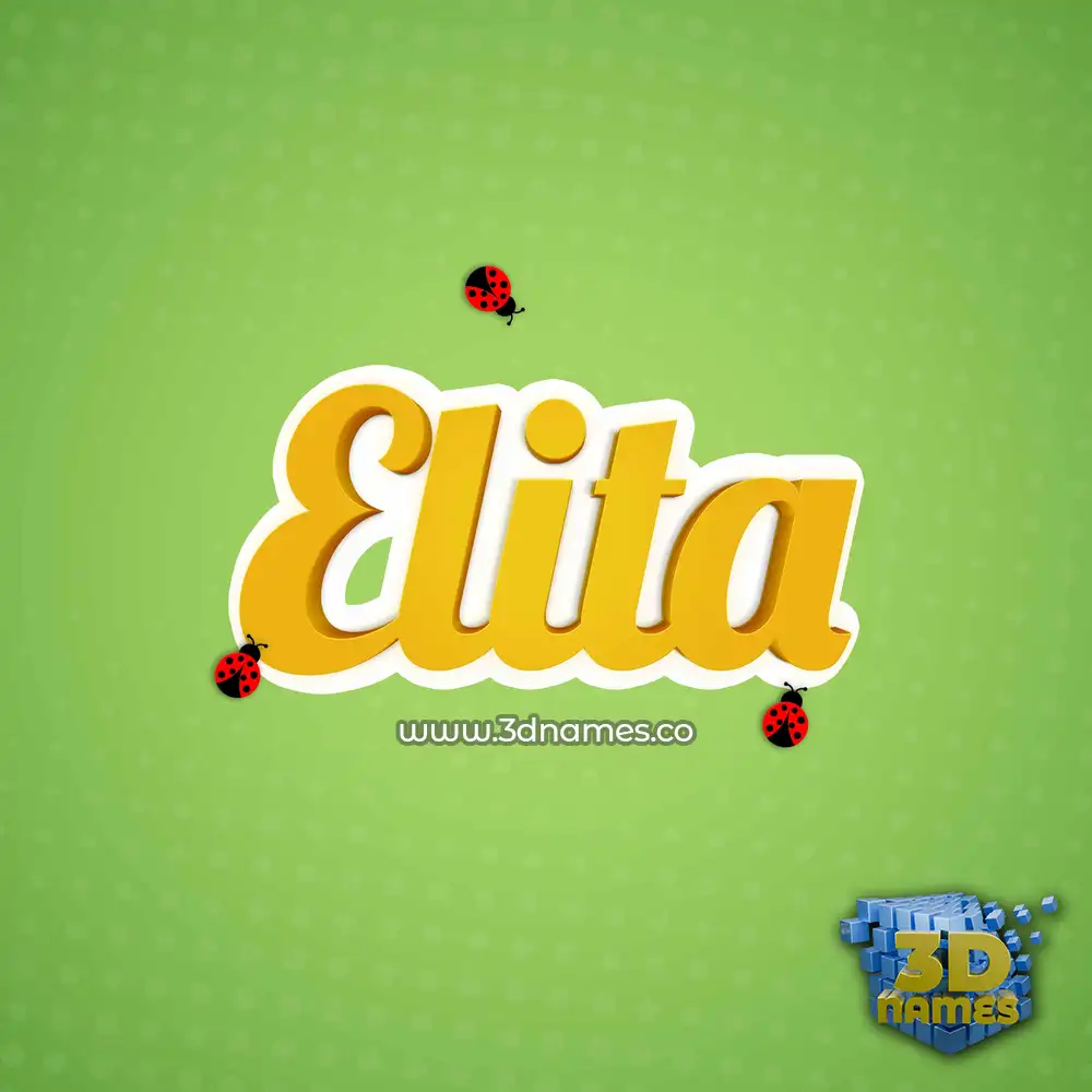 elita in Ladybugs style - 3D name wallpaper