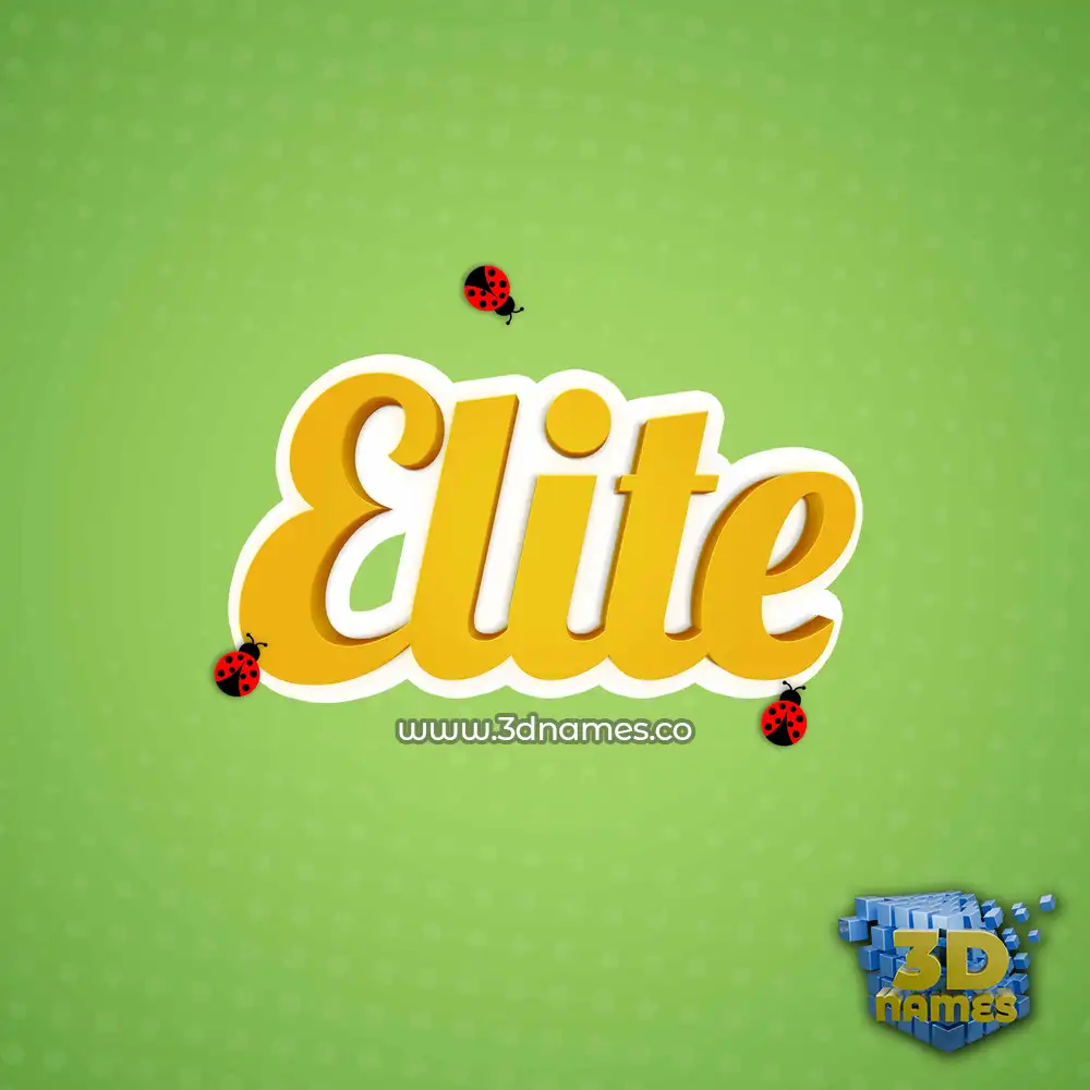 elite in Ladybugs style - 3D name wallpaper