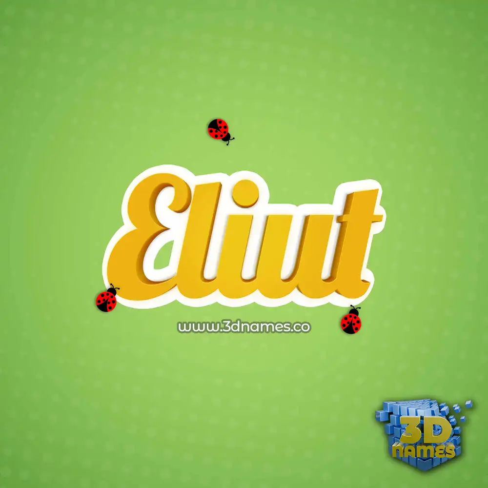 eliut in Ladybugs style - 3D name wallpaper