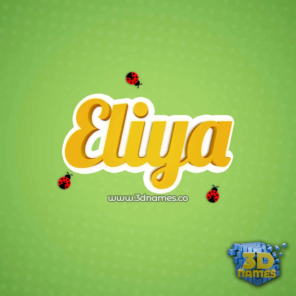 eliya in Ladybugs style - 3D name wallpaper