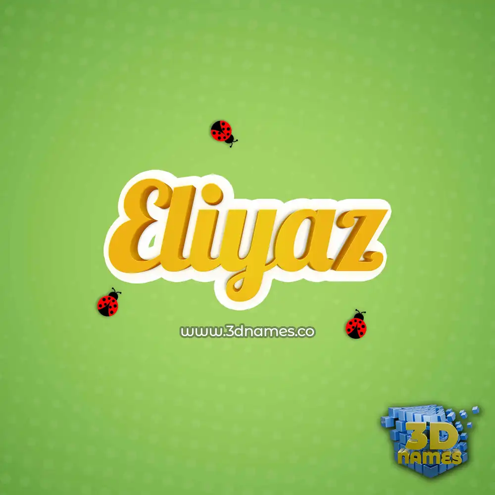 eliyaz in Ladybugs style - 3D name wallpaper