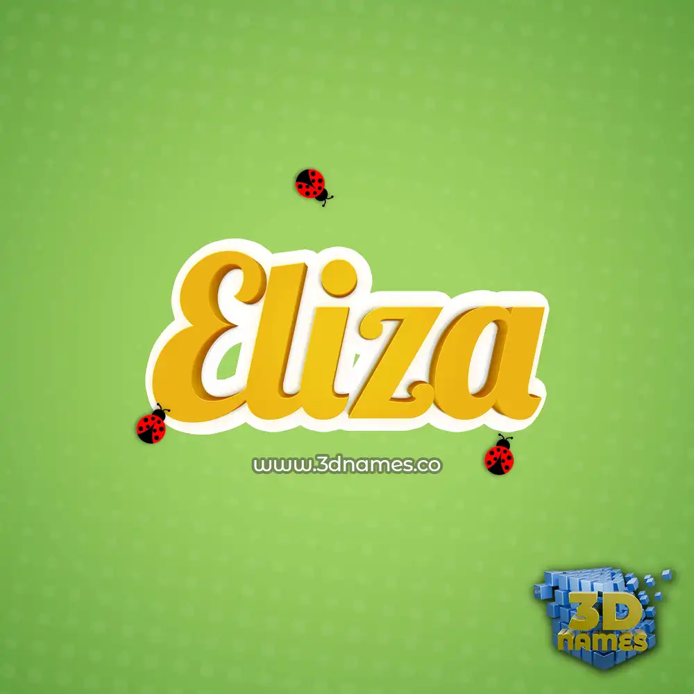 eliza in Ladybugs style - 3D name wallpaper
