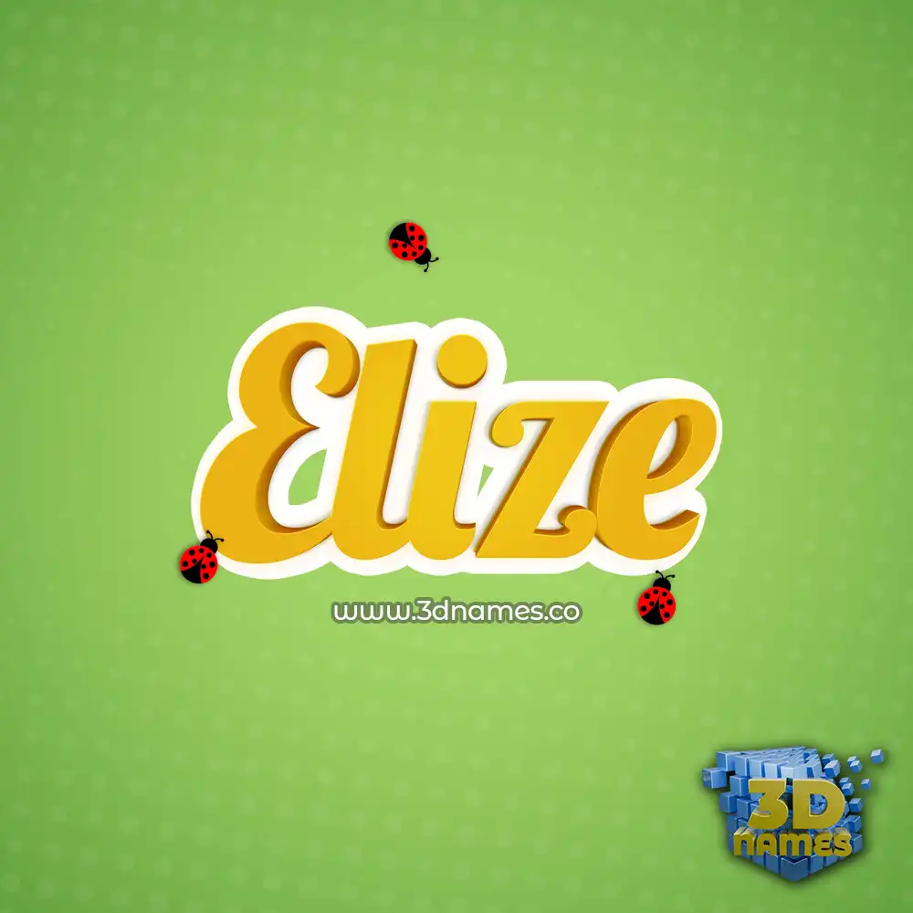 elize in Ladybugs style - 3D name wallpaper
