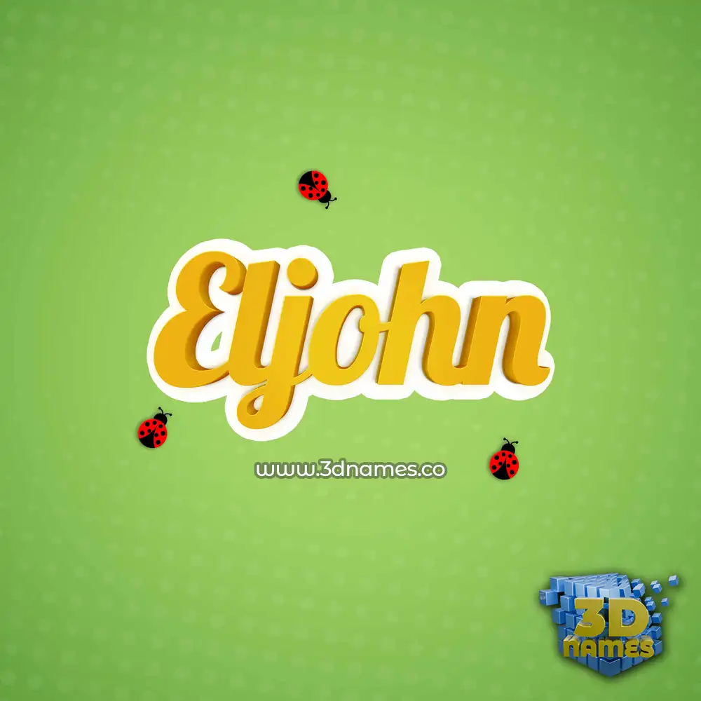 eljohn in Ladybugs style - 3D name wallpaper