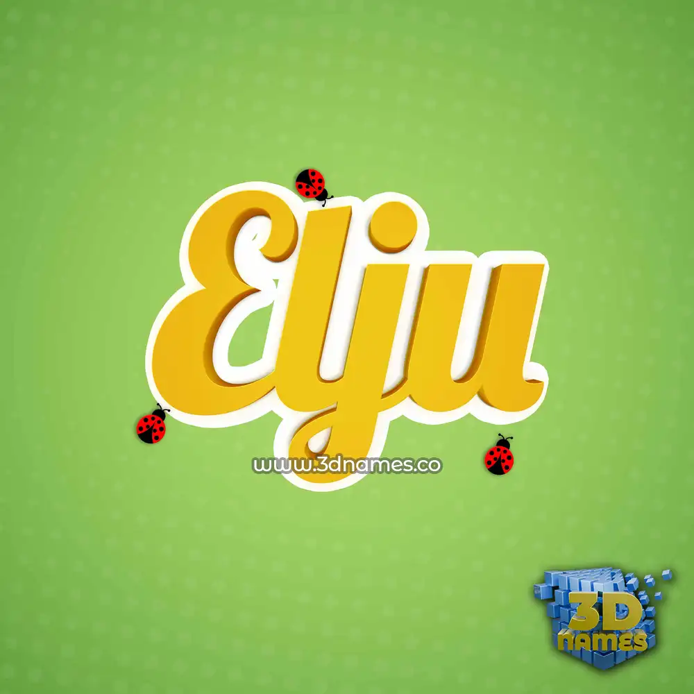 elju in Ladybugs style - 3D name wallpaper
