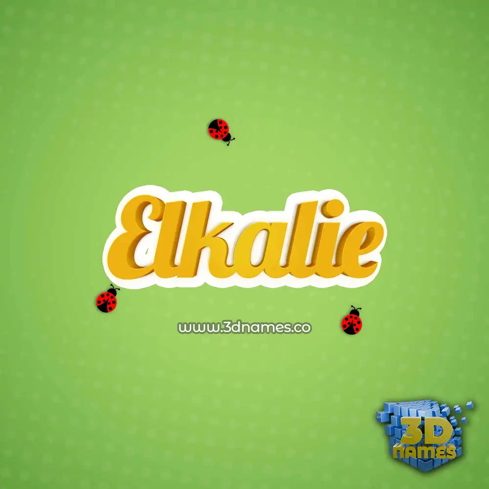 elkalie in Ladybugs style - 3D name wallpaper