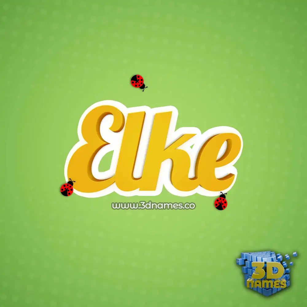 elke in Ladybugs style - 3D name wallpaper