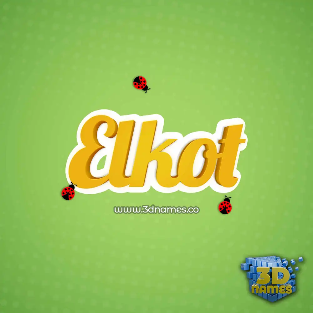 elkot in Ladybugs style - 3D name wallpaper