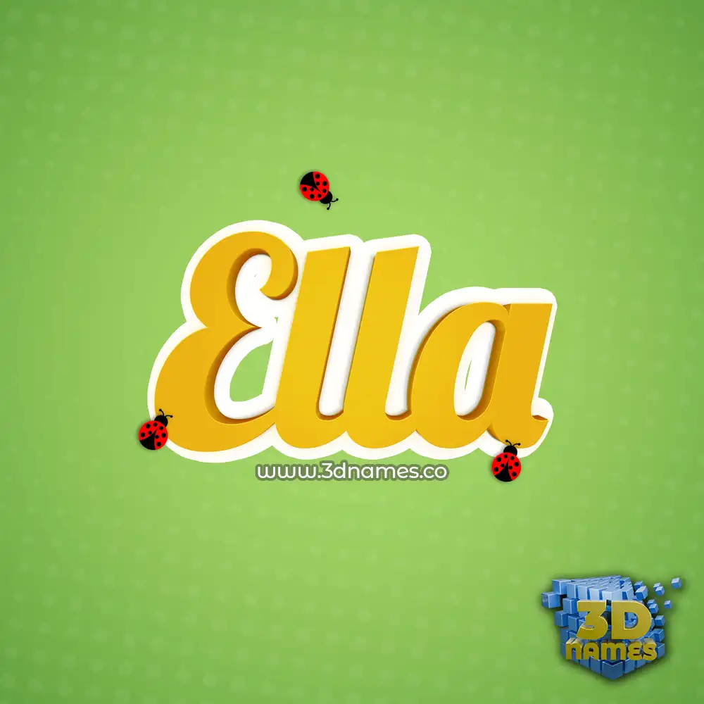 ella in Ladybugs style - 3D name wallpaper