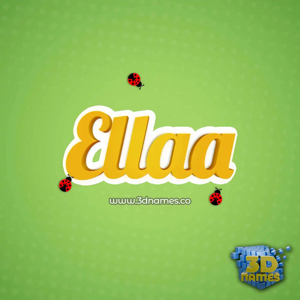 ellaa in Ladybugs style - 3D name wallpaper