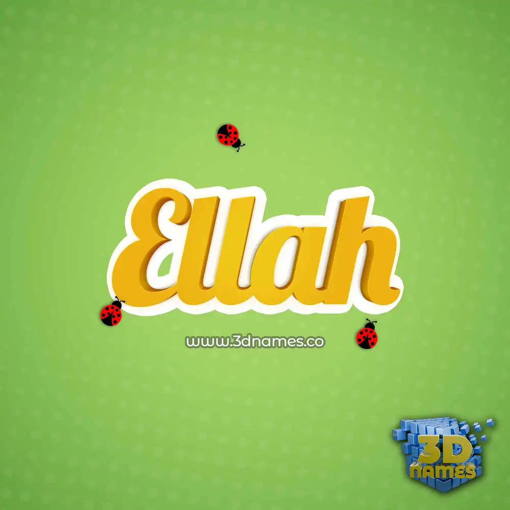 ellah in Ladybugs style - 3D name wallpaper