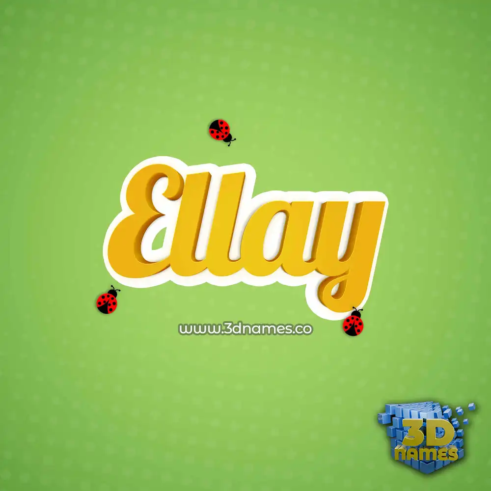 ellay in Ladybugs style - 3D name wallpaper