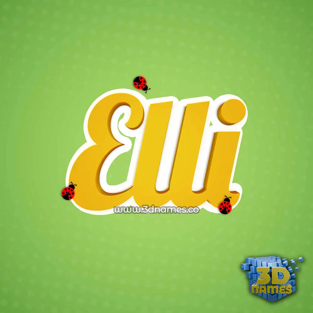 elli in Ladybugs style - 3D name wallpaper