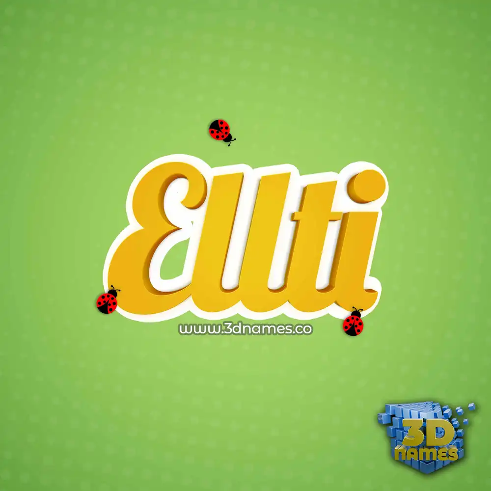 ellti in Ladybugs style - 3D name wallpaper