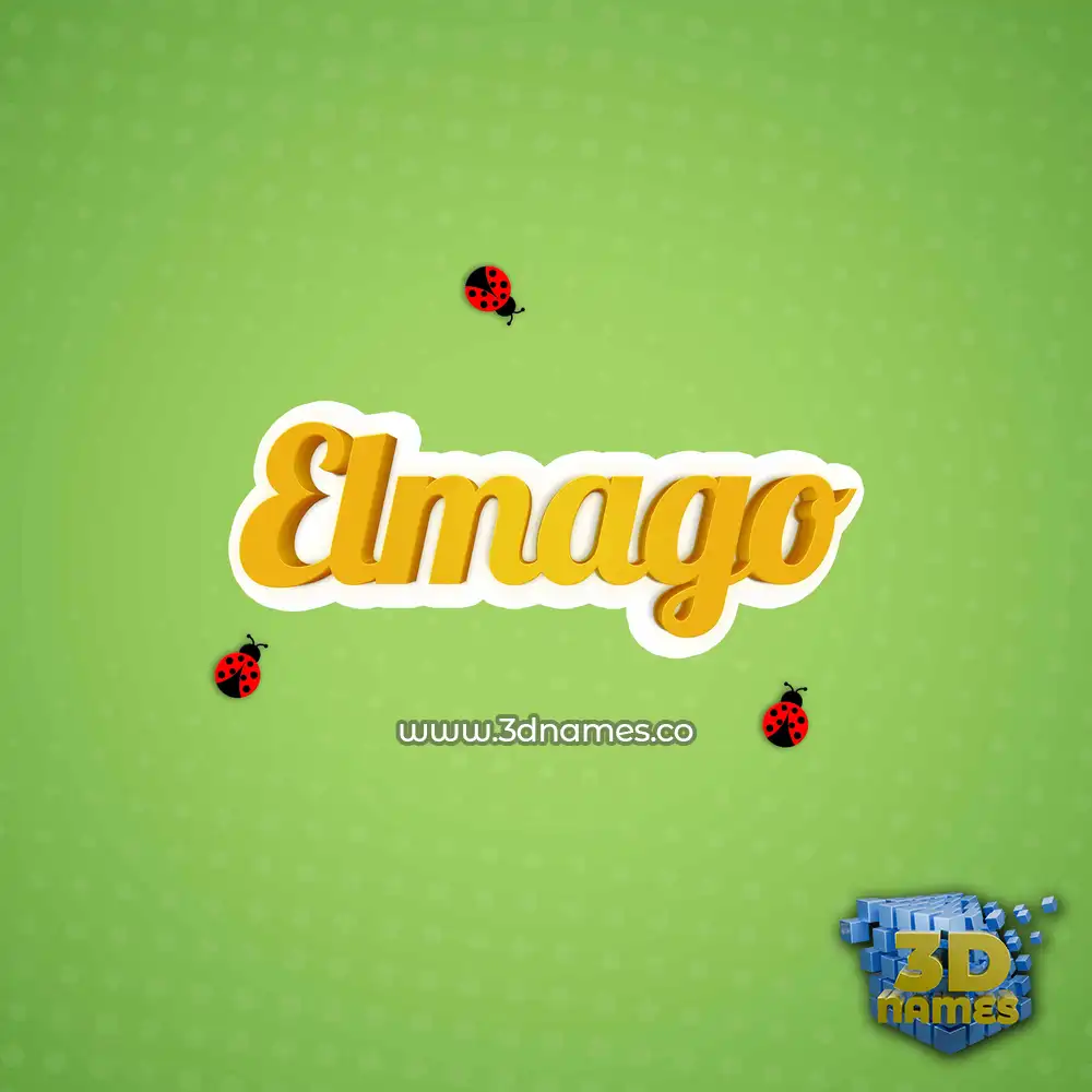 elmago in Ladybugs style - 3D name wallpaper