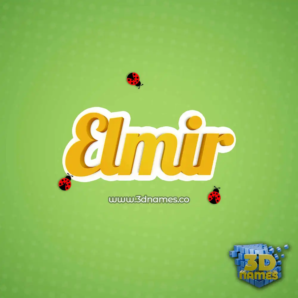 elmir in Ladybugs style - 3D name wallpaper