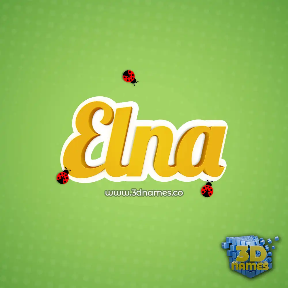 elna in Ladybugs style - 3D name wallpaper