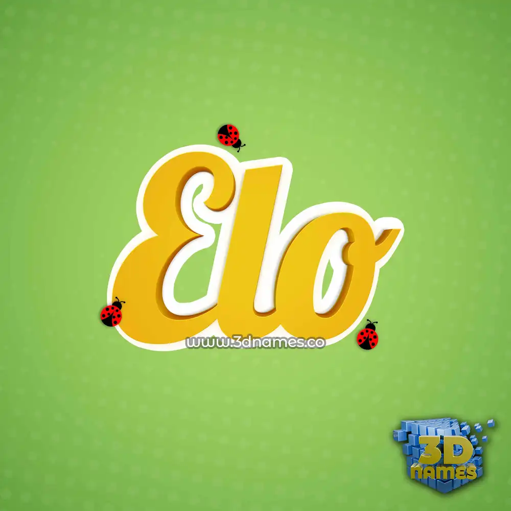 elo in Ladybugs style - 3D name wallpaper