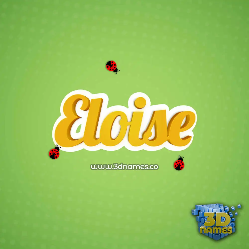 eloise in Ladybugs style - 3D name wallpaper