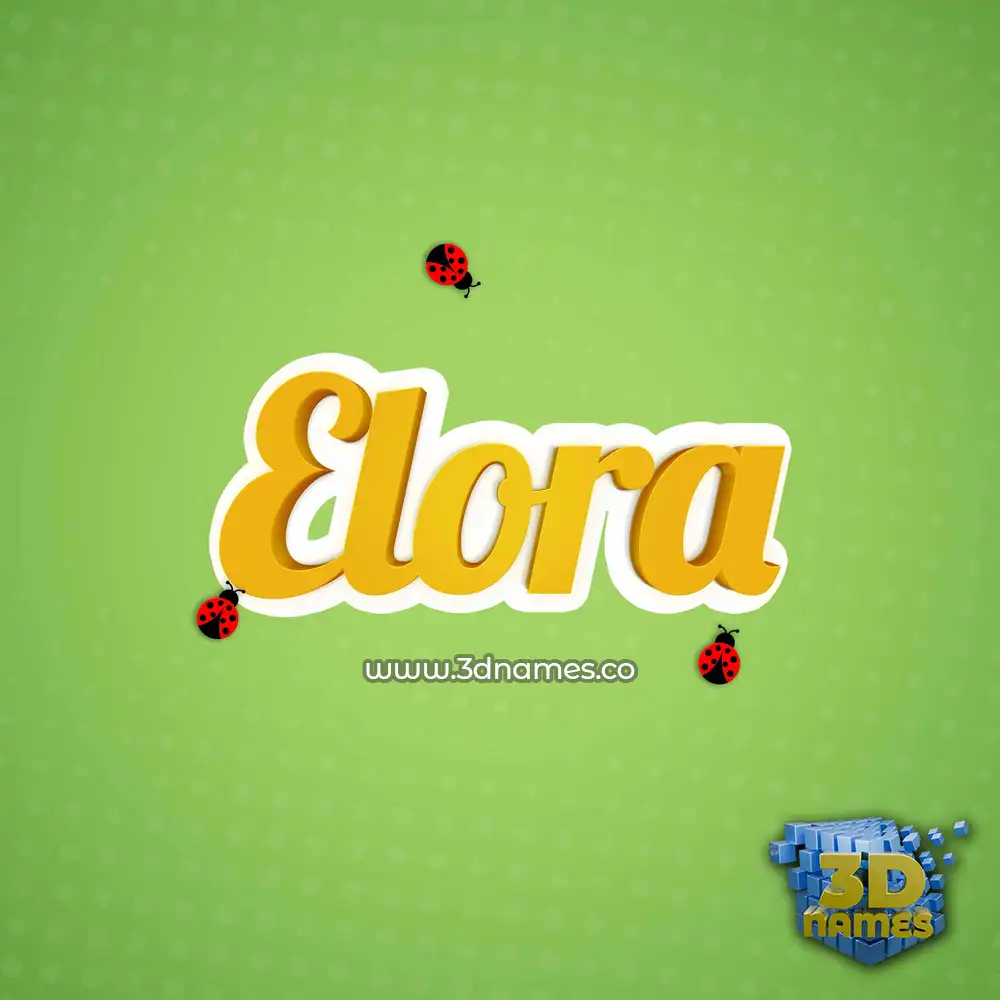 elora in Ladybugs style - 3D name wallpaper