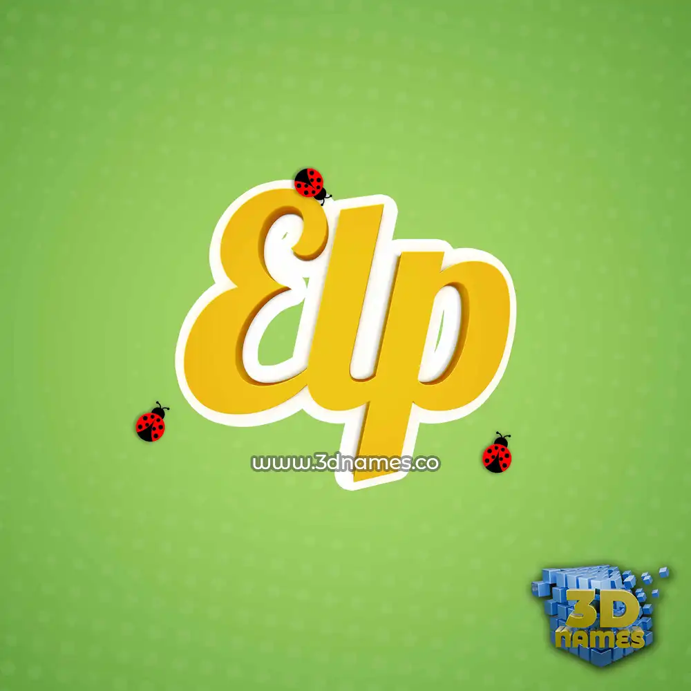 elp in Ladybugs style - 3D name wallpaper
