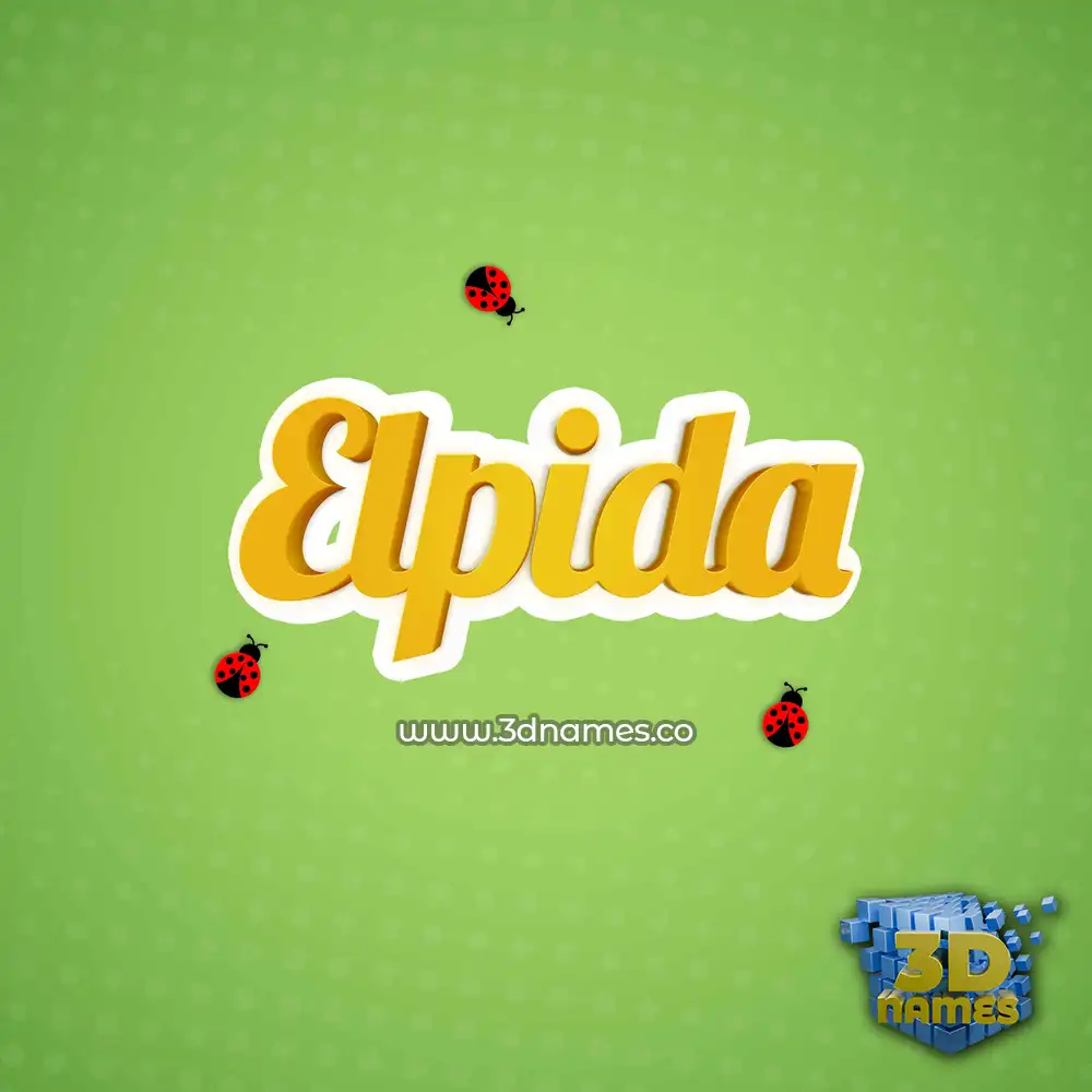 elpida in Ladybugs style - 3D name wallpaper