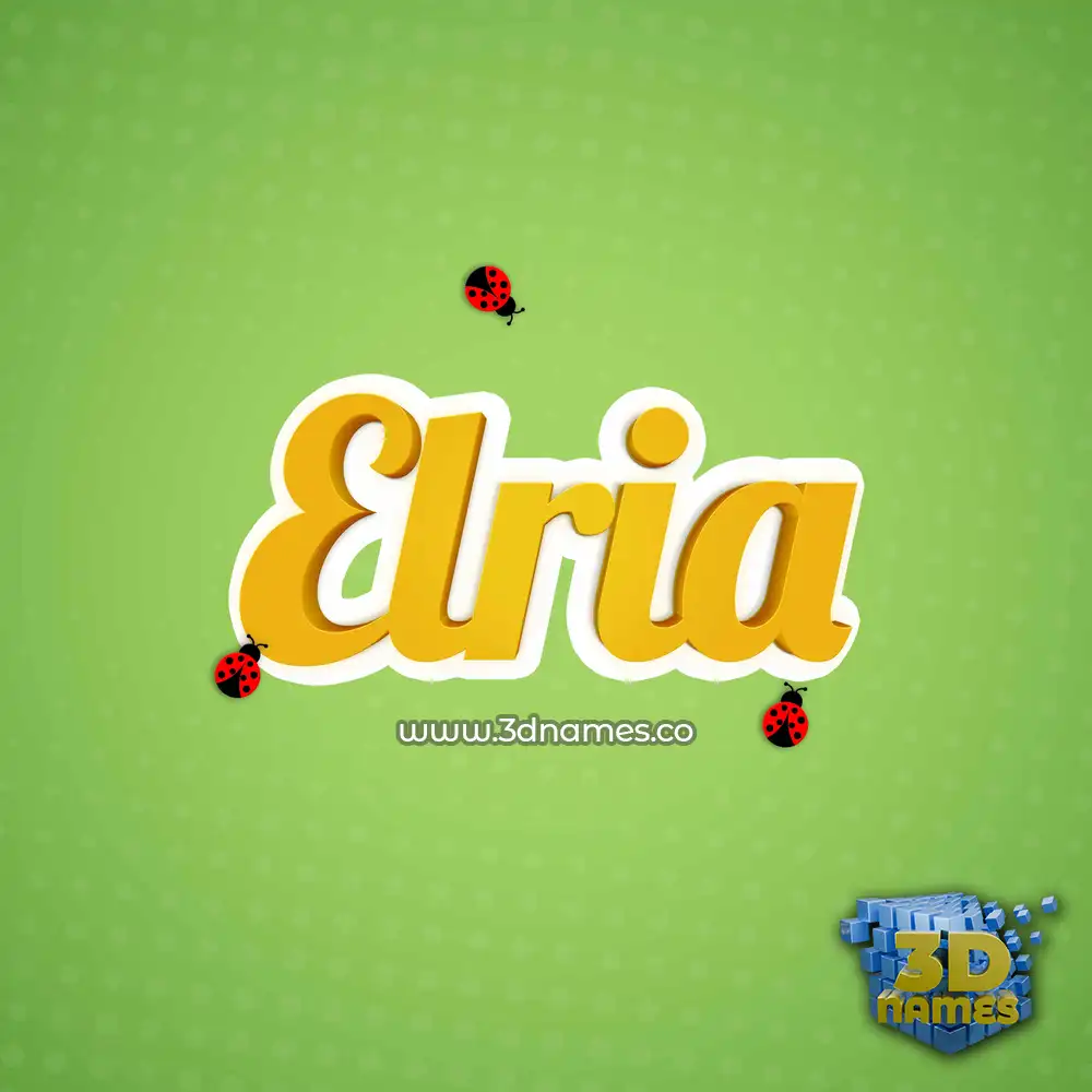 elria in Ladybugs style - 3D name wallpaper