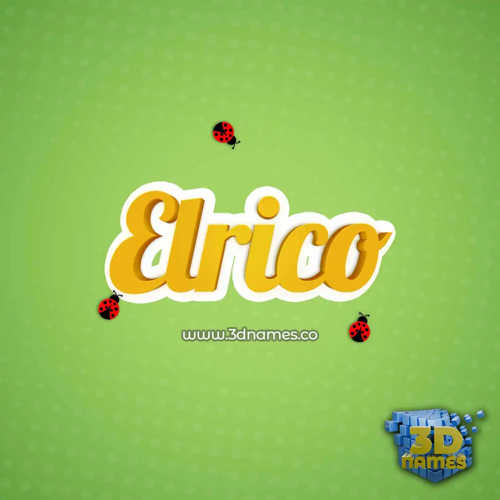 elrico in Ladybugs style - 3D name wallpaper
