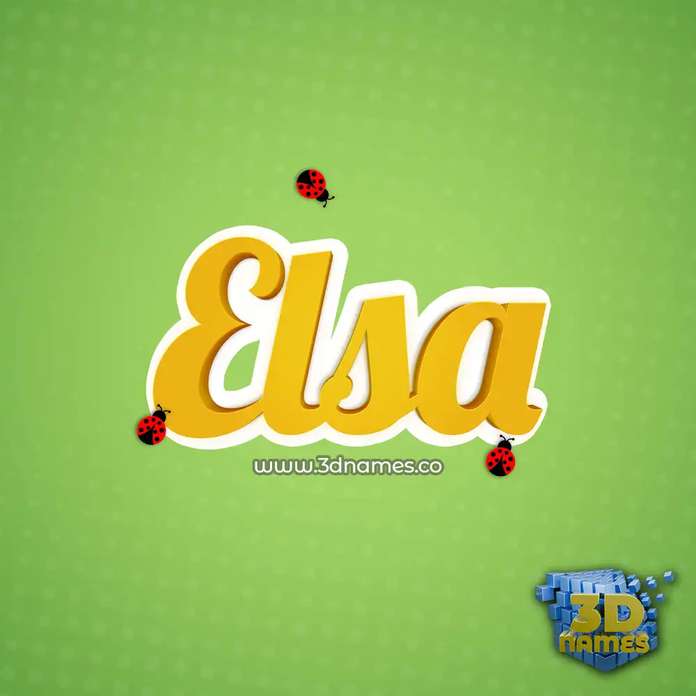 elsa in Ladybugs style - 3D name wallpaper