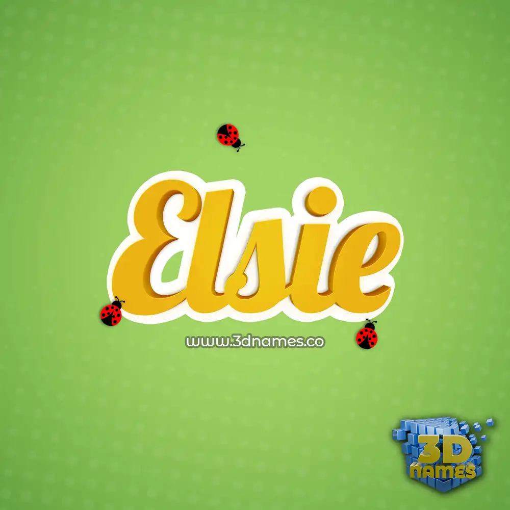 elsie in Ladybugs style - 3D name wallpaper