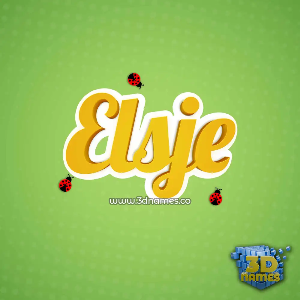 elsje in Ladybugs style - 3D name wallpaper