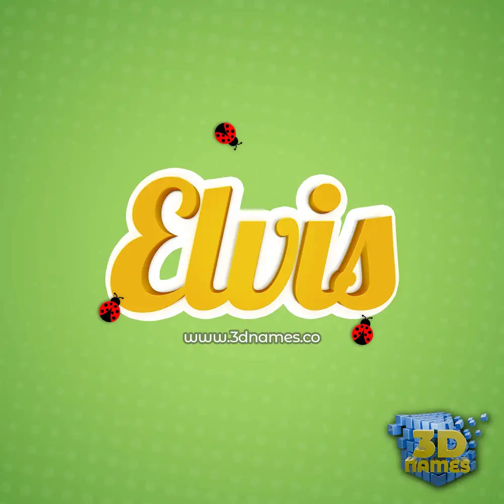 elvis in Ladybugs style - 3D name wallpaper