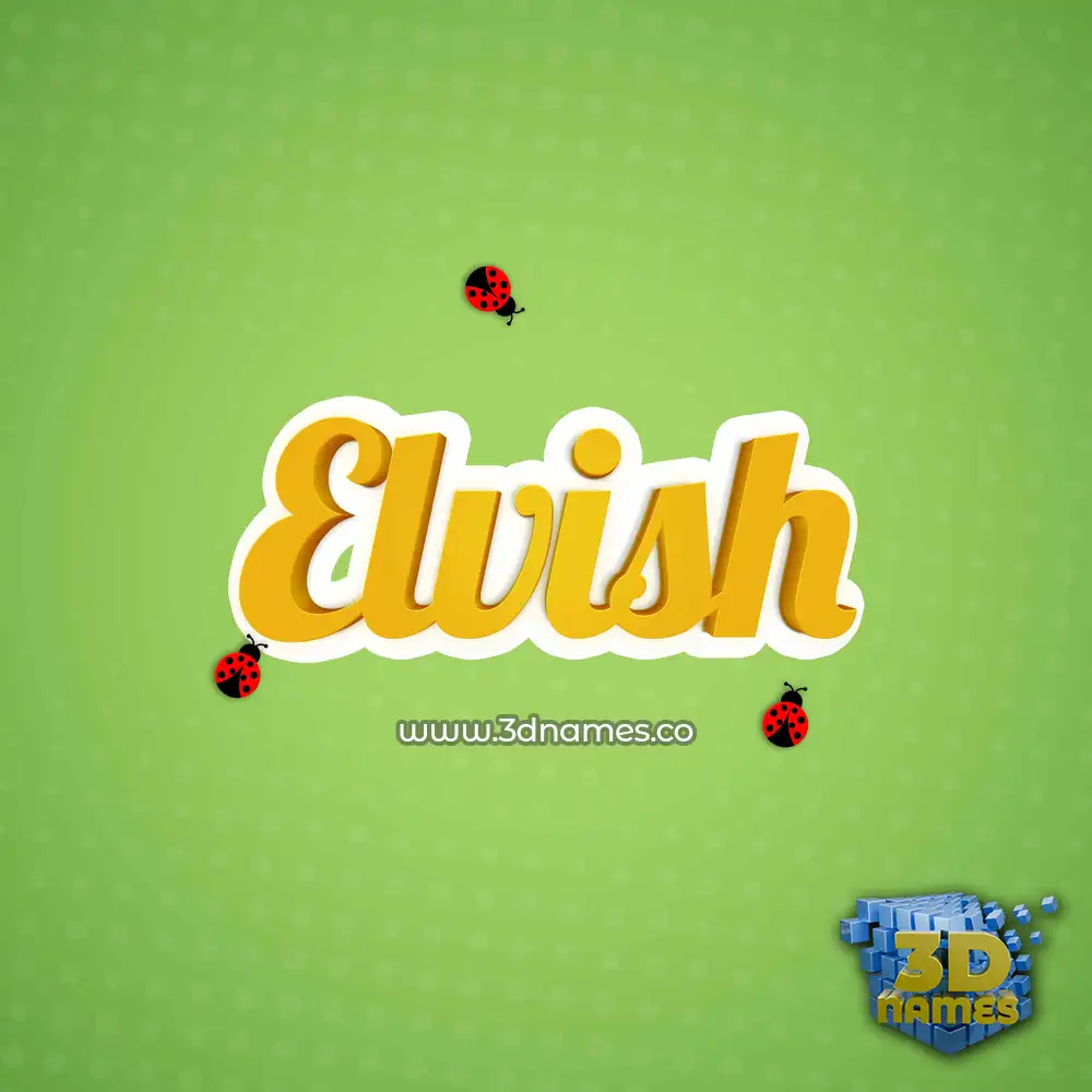 elvish in Ladybugs style - 3D name wallpaper