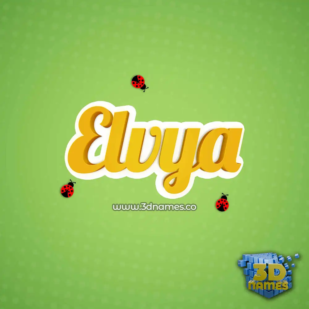 elvya in Ladybugs style - 3D name wallpaper