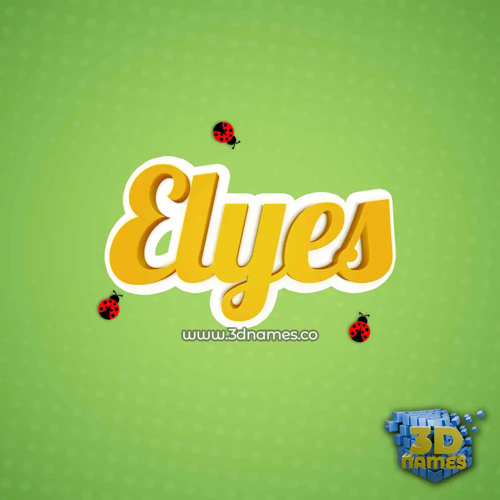 elyes in Ladybugs style - 3D name wallpaper