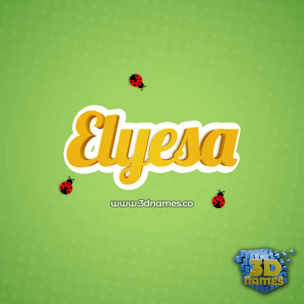 elyesa in Ladybugs style - 3D name wallpaper