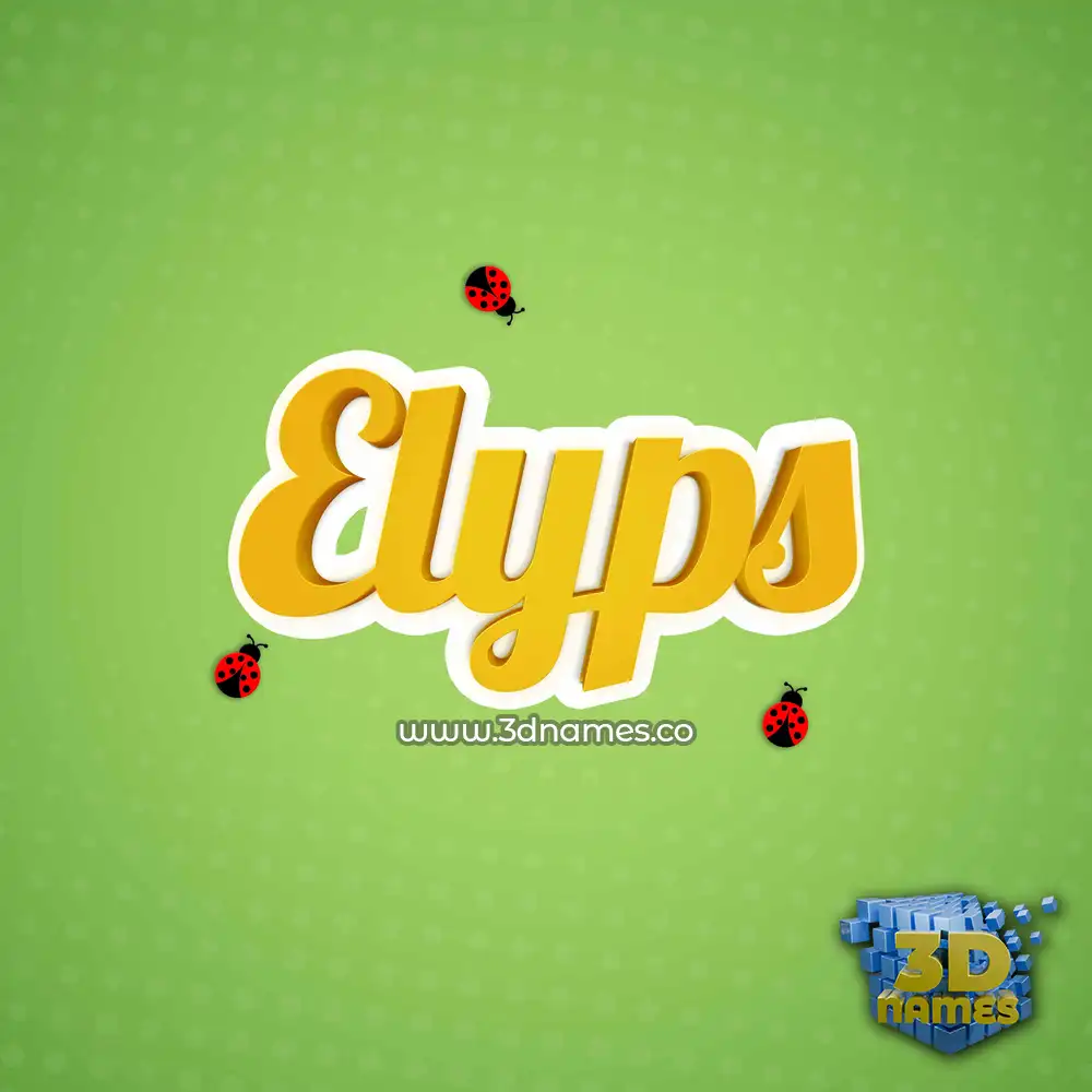 elyps in Ladybugs style - 3D name wallpaper