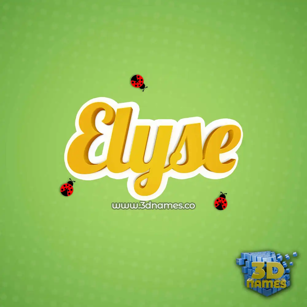 elyse in Ladybugs style - 3D name wallpaper