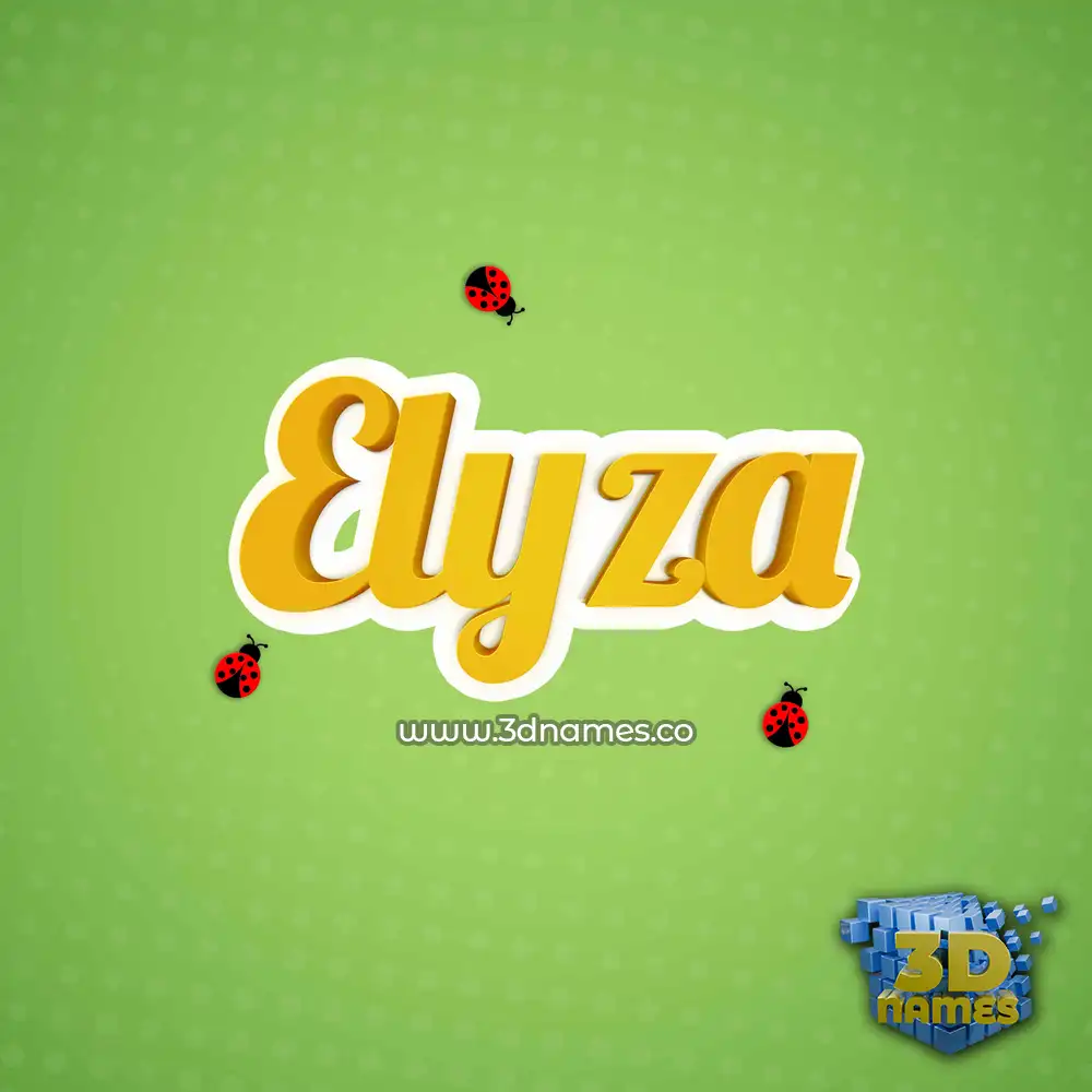 elyza in Ladybugs style - 3D name wallpaper