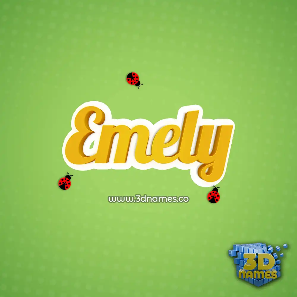 emely in Ladybugs style - 3D name wallpaper