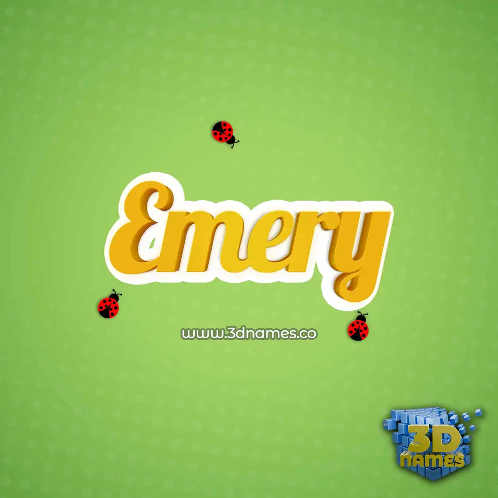 emery in Ladybugs style - 3D name wallpaper