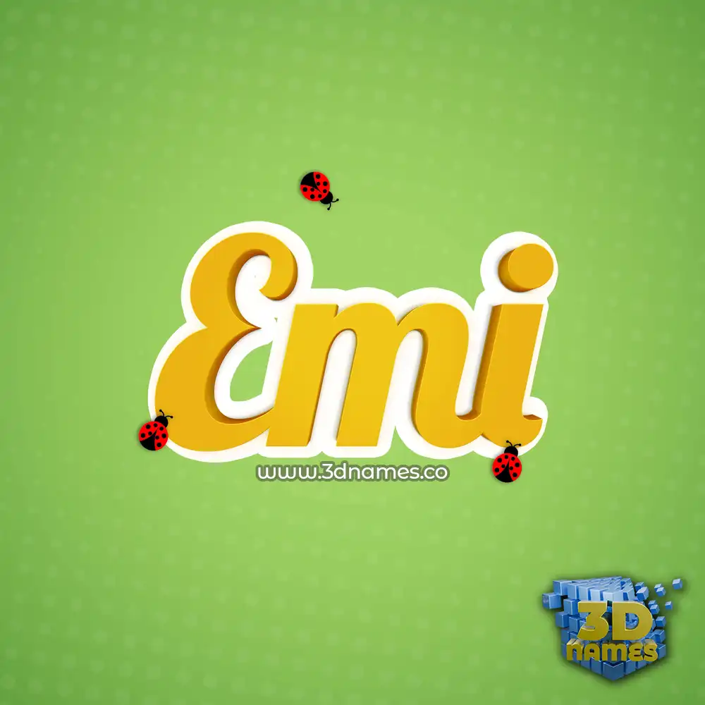 emi in Ladybugs style - 3D name wallpaper