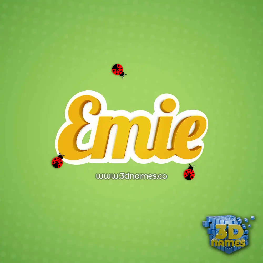 emie in Ladybugs style - 3D name wallpaper