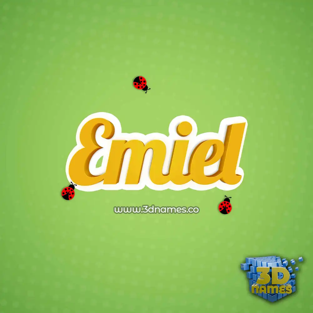 emiel in Ladybugs style - 3D name wallpaper