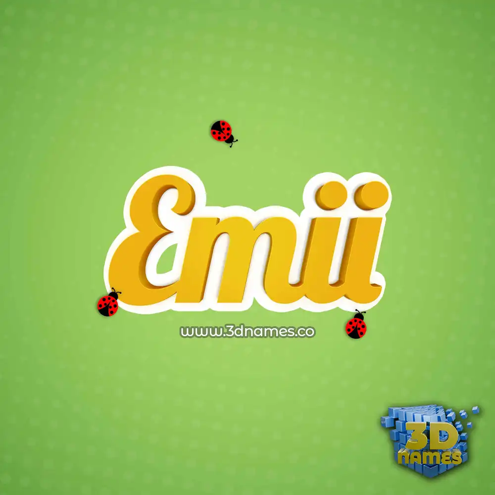 emii in Ladybugs style - 3D name wallpaper