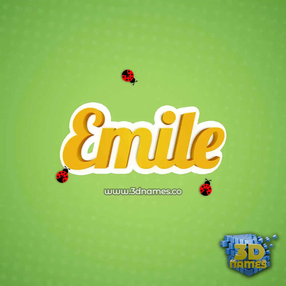 emile in Ladybugs style - 3D name wallpaper