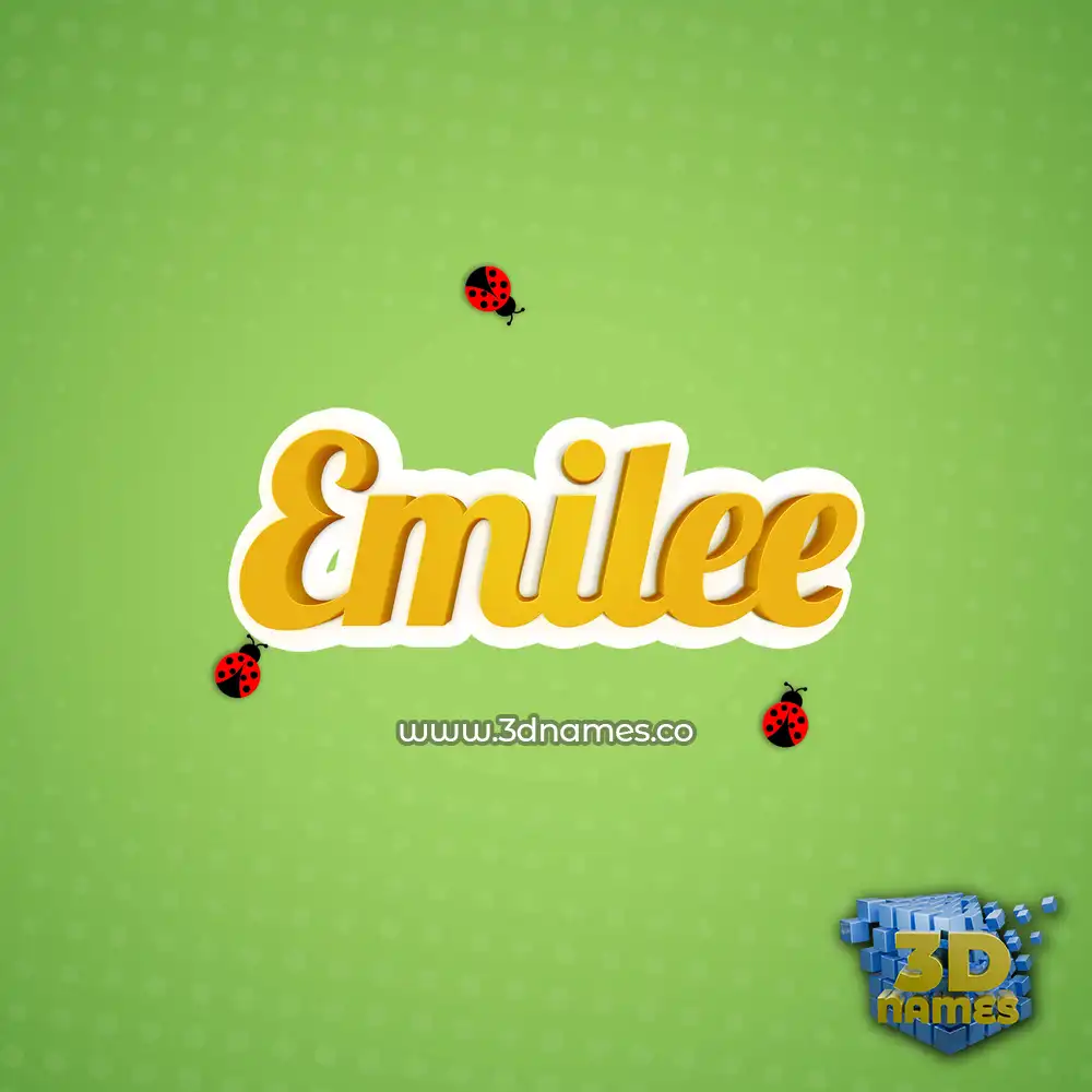 emilee in Ladybugs style - 3D name wallpaper