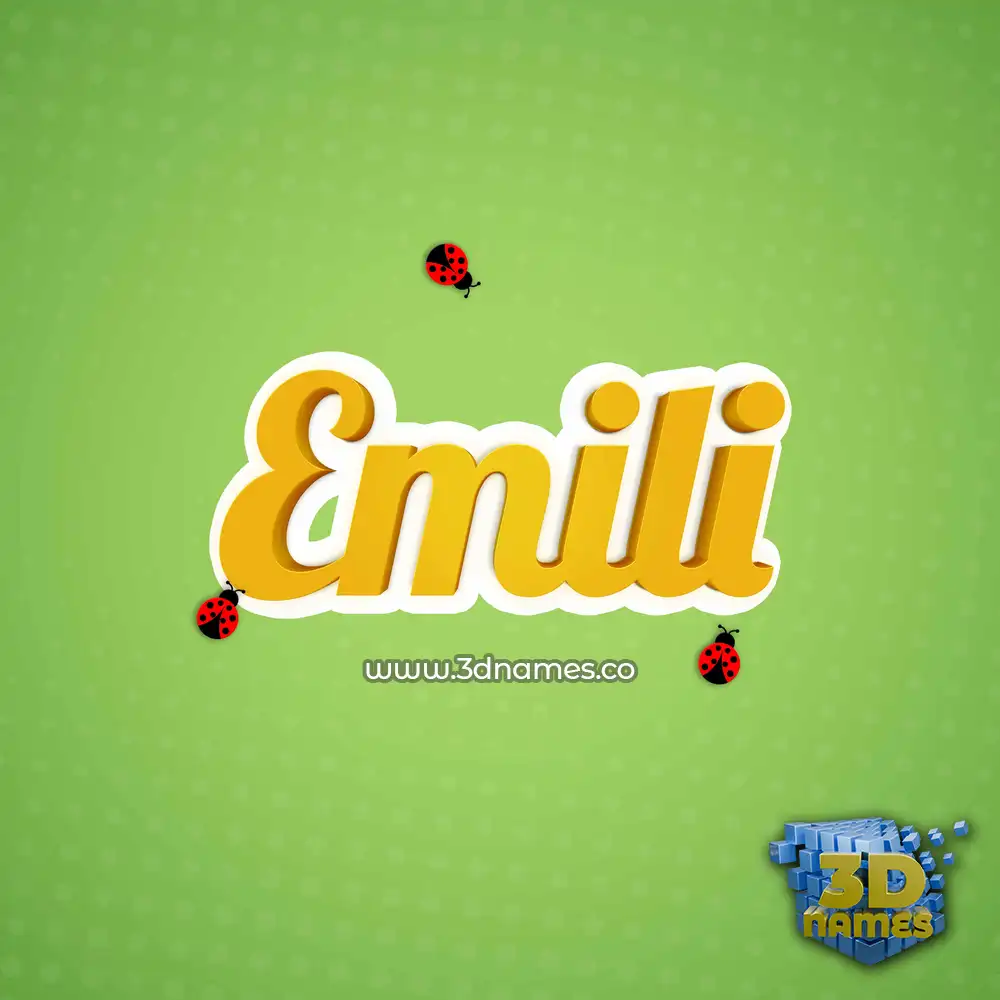 emili in Ladybugs style - 3D name wallpaper