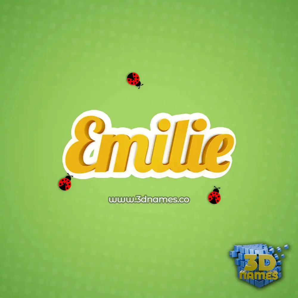 emilie in Ladybugs style - 3D name wallpaper